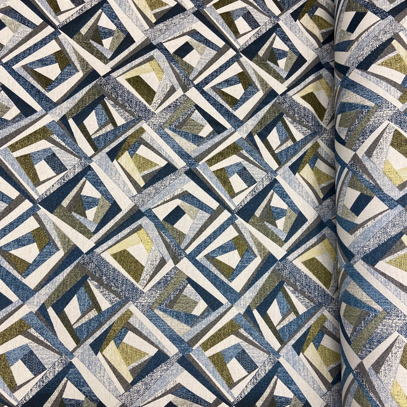 Tessuto jacquard DAFNE var.blu