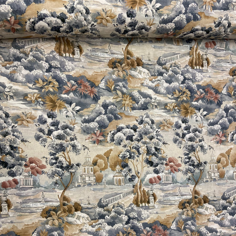 Tessuto fantasia paesaggio 1