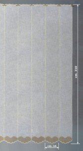 Tendina tirolese disegno quadrettini grigi h210